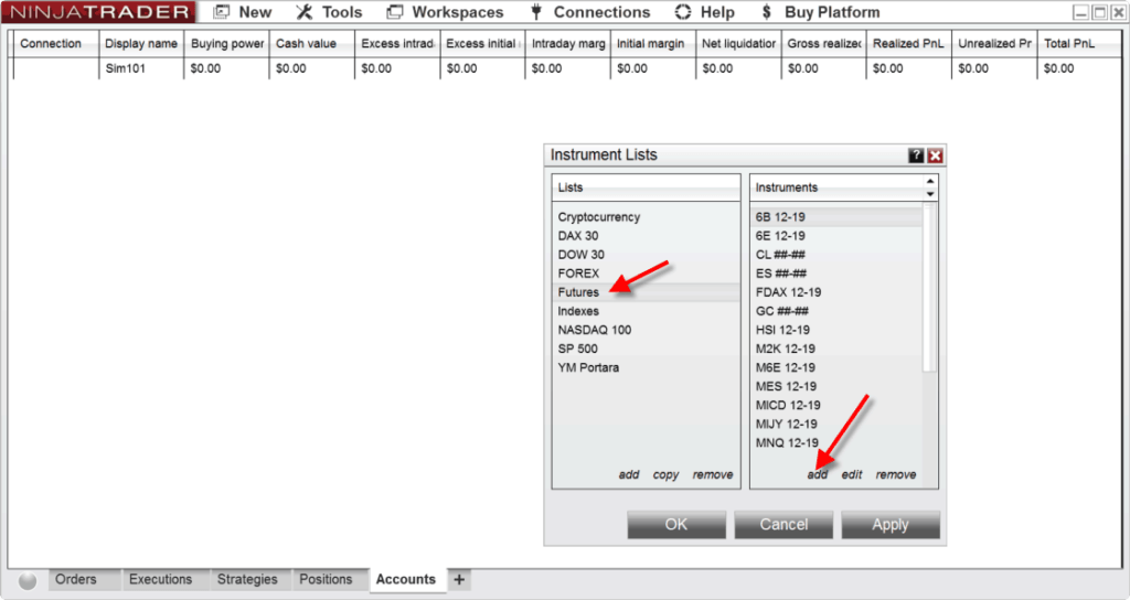 Add symbols to 1 minute database